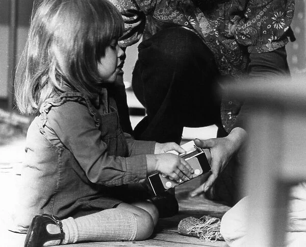 Nursery Child, Harriet Butler, playing, September 1978