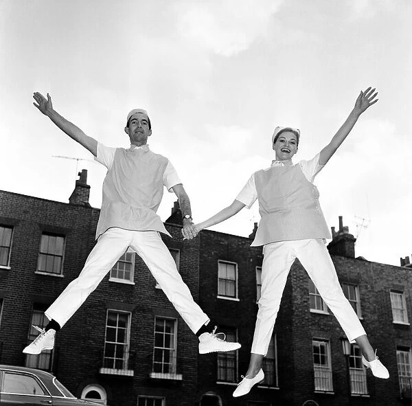 Nurses modelling new uniforms for the London Nursing exhibition. 12th October 1964