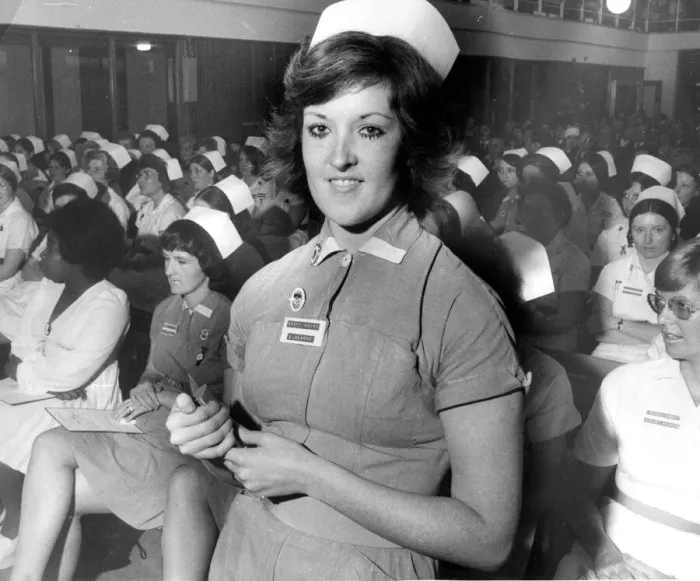 Framed Print : Nurses prizegiving at Walsgrave Hospital, Coventry. Mrs Framed Print : Nurses prizegiving at Walsgrave Hospital, Coventry. Mrs