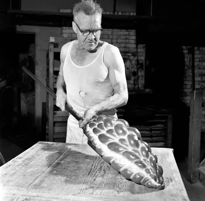Framed Print : Occupation: Baker: Master baker John Nixey seen here creating sculptures out of bread in Framed Print : Occupation: Baker: Master baker John Nixey seen here creating sculptures out of bread in