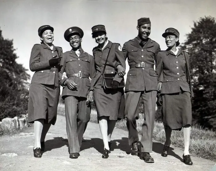 Framed Print : October 1942 WW2 Soldiers and Red Cross Workers The first three African American Framed Print : October 1942 WW2 Soldiers and Red Cross Workers The first three African American