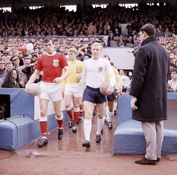 October 1965 Wales v England Football 1960s Football Player Bobby Moore