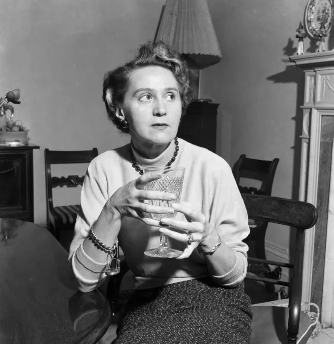 Framed Print : Odette Churchill. 6th November 1953. Odette Churchill. 6th November 1953
