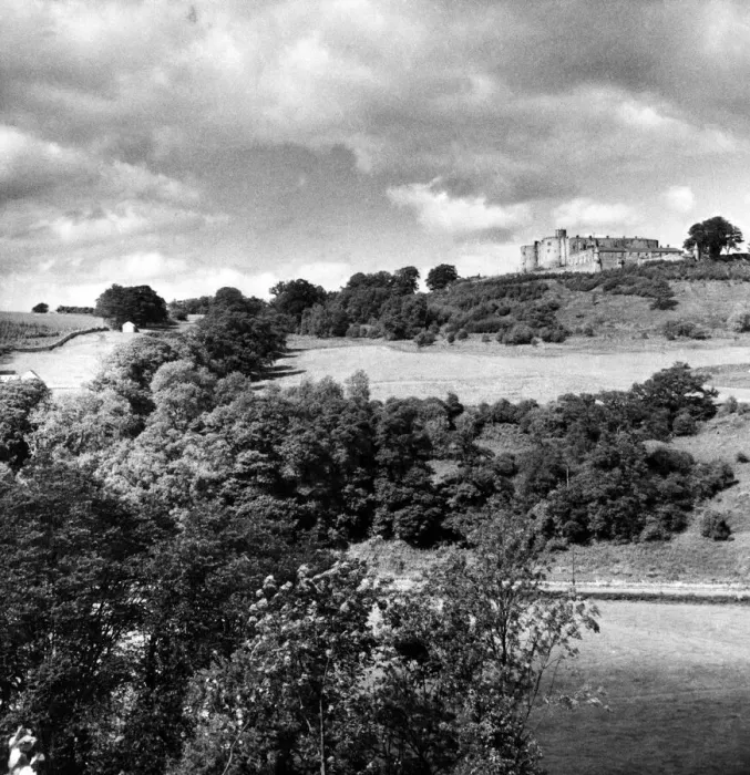 Framed Print : Offas Dyke is a large linear earthwork that roughly follows the current border