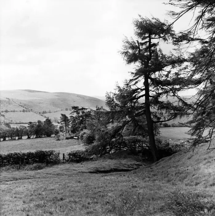 Framed Print : Offas Dyke is a large linear earthwork that roughly follows the current border