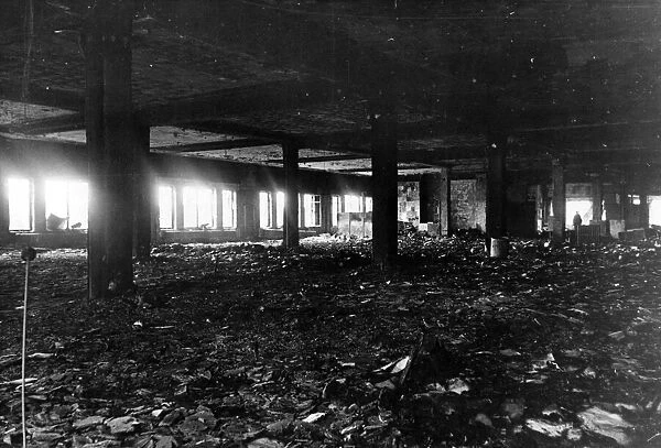 The office area on the top floor of Selfridges gutted by fire during the Blitz