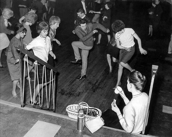 Office workers enjoy a dance at a tea dance at Newcastle