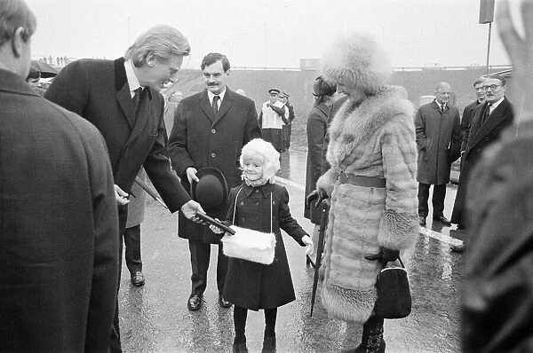 Official Opening of M4 Motorway by Conservative Junior Minister Michael Heseltine