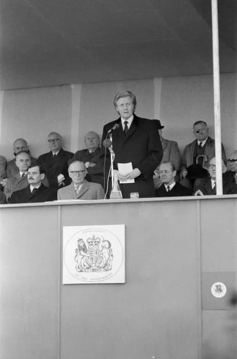 Framed Print : Official Opening of M4 Motorway by Conservative Junior Minister Michael Heseltine Framed Print : Official Opening of M4 Motorway by Conservative Junior Minister Michael Heseltine