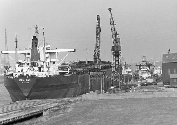 The Oil Tanker Pan Oak pictured at Tees Dockyard where it is undergoing repairs 12th