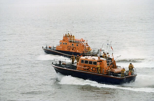 The old Barry lifeboat The Arun with its replacement