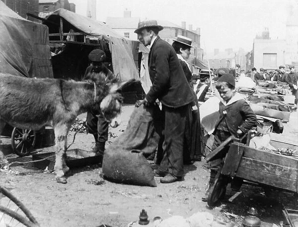 An old Birmingham Market Scene, Circa 1900