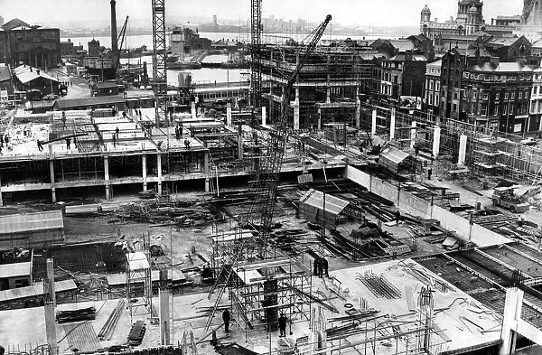 The old Customs House site, Liverpool. Circa 1968