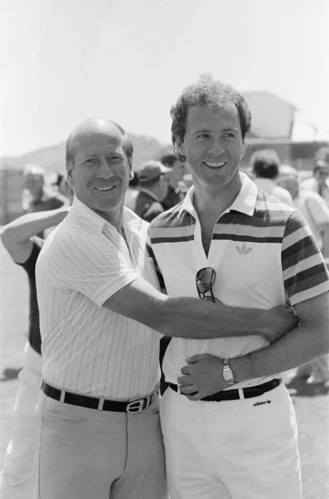 Framed Print : Old friends and adversaries, Bobby Charlton & Franz Beckenbauer pictured together Framed Print : Old friends and adversaries, Bobby Charlton & Franz Beckenbauer pictured together