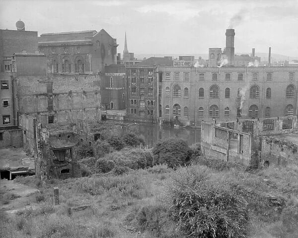 The old George Courage brewery in Bristol, viewed from what is now the city