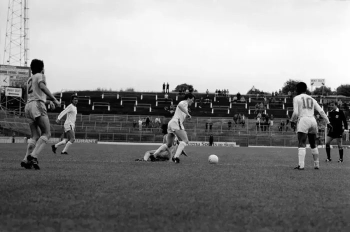 Framed Print : Old Ham v. Everton. August 1981 MF03-03-014 Local Caption Pre-Season Friendly