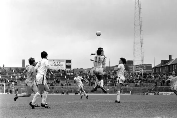 Framed Print : Old Ham v. Everton. August 1981 MF03-03-027 Local Caption Pre-Season Friendly