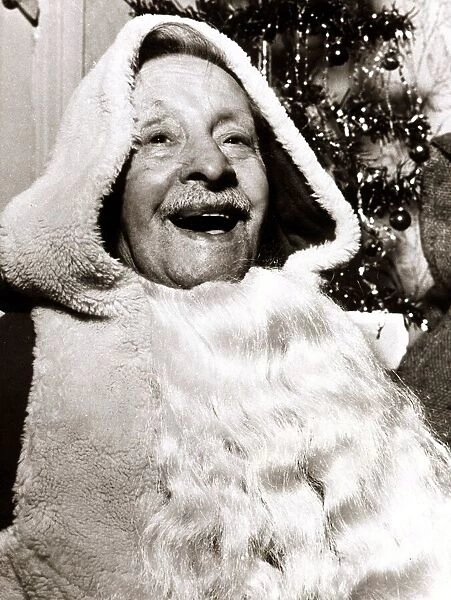 Old man dressed as Santa circa 1950