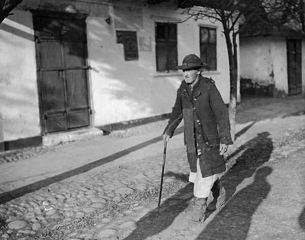 Old Man in traditional clothes seen here in the village of Halicz, in Galicia