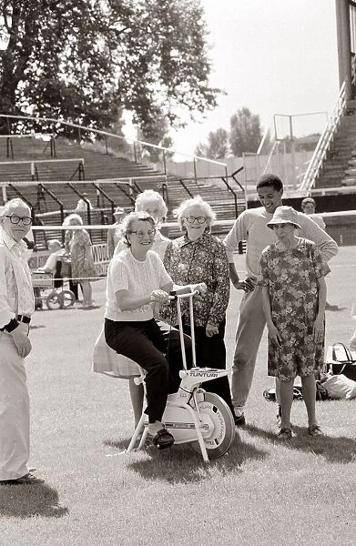 Old People at Fulham Football Clubs ground. 23rd July 1985