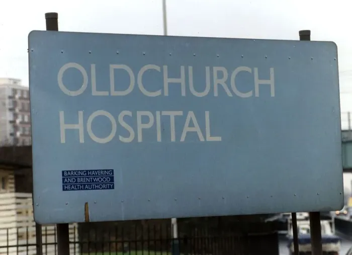 Framed Print : Oldchurch Hospital in Romford, Essex. 1991