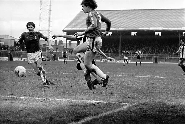 Oldham 0 v. Newcastle 0. Division Two Football. February 1981 MF01-36-020