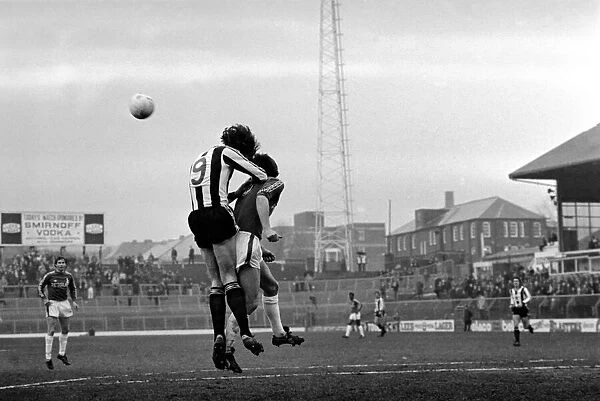 Oldham 0 v. Newcastle 0. Division Two Football. February 1981 MF01-36-003