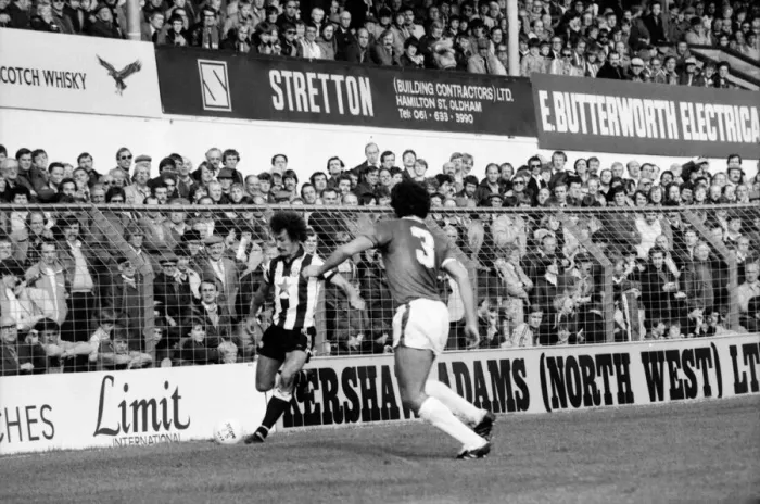 Framed Print : Oldham 2 v. Newcastle United 2. Division 2 Football October 1982 Pictured