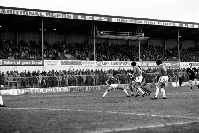 Framed Print : Oldham 3 v. Leyton Orient 2. Division 2 Football. December 1981 MF04-02-006