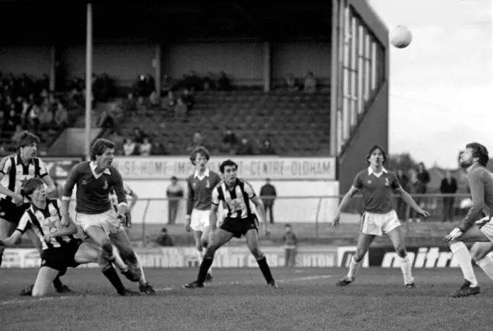 Framed Print : Oldham 3 v. Newcastle United 1. Division 2 Football October 1981 MF04-13-005 Framed Print : Oldham 3 v. Newcastle United 1. Division 2 Football October 1981 MF04-13-005