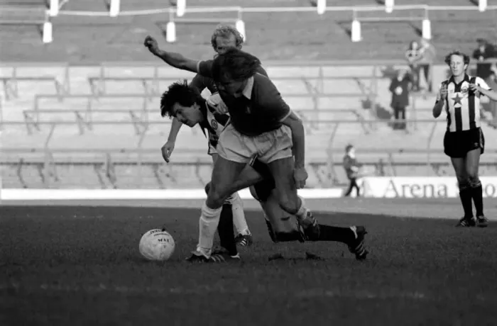 Framed Print : Oldham 3 v. Newcastle United 1. Division 2 Football October 1981 MF04-13-062 Framed Print : Oldham 3 v. Newcastle United 1. Division 2 Football October 1981 MF04-13-062