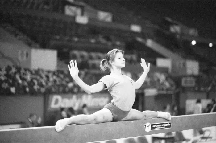 Framed Print : Olga Korbut training ahead of the Daily Mirror Sponsored Gymnastics World Cup Framed Print : Olga Korbut training ahead of the Daily Mirror Sponsored Gymnastics World Cup