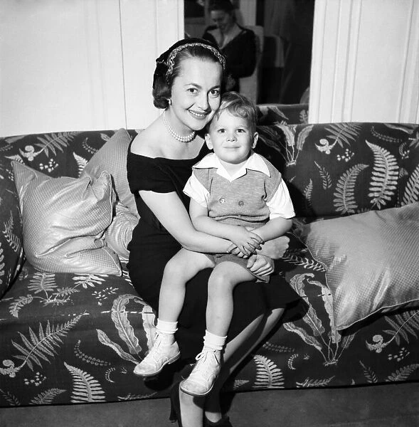 Olivia De Havilland seen here with her son. May 1953 D2326-001