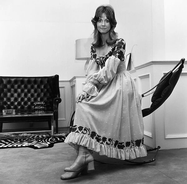 Olivia Newton John, pop singer aged 22, February 1971. Her single
