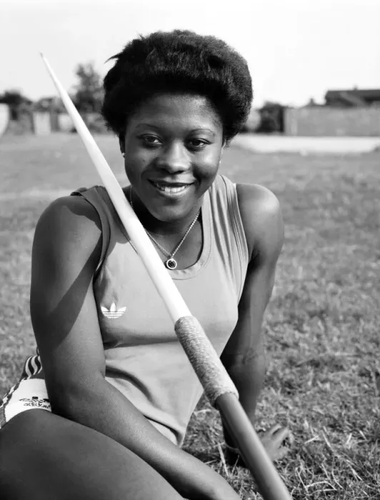 Framed Print : Olympic and Commonwealth Javelin thrower Tessa Sanderson of Wednesfield, Staffs Framed Print : Olympic and Commonwealth Javelin thrower Tessa Sanderson of Wednesfield, Staffs