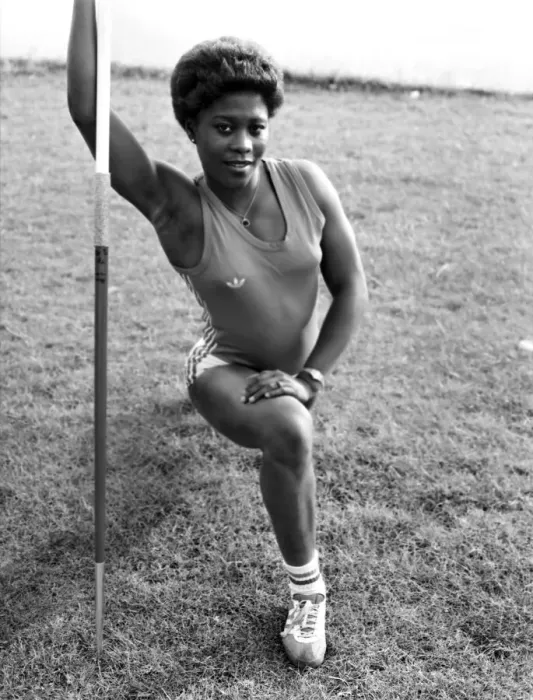 Framed Print : Olympic and Commonwealth Javelin thrower Tessa Sanderson of Wednesfield, Staffs Framed Print : Olympic and Commonwealth Javelin thrower Tessa Sanderson of Wednesfield, Staffs
