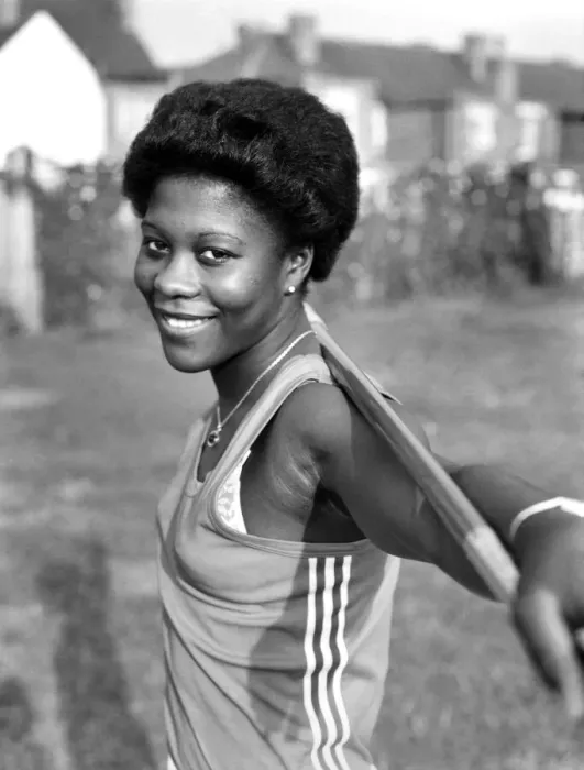 Framed Print : Olympic and Commonwealth Javelin thrower Tessa Sanderson of Wednesfield, Staffs Framed Print : Olympic and Commonwealth Javelin thrower Tessa Sanderson of Wednesfield, Staffs