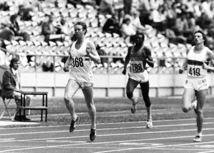 Framed Print : Olympic Games 1976 David Jenkins of Great Britain competing inb the 400 metres