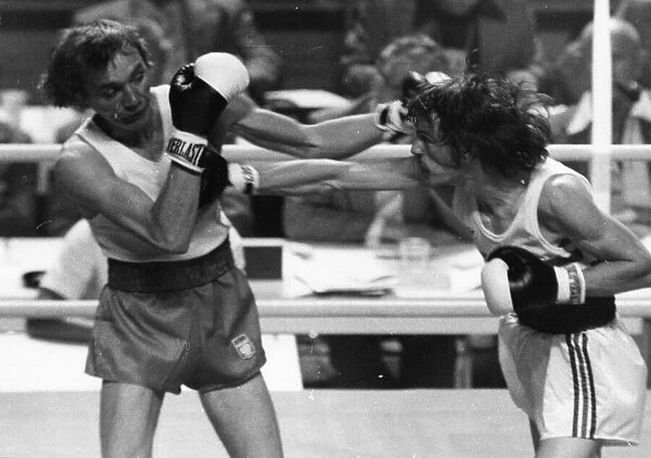 Olympic Games 1976 Pat Cowdell of Great Britain, in action against Leszek Bowkowski