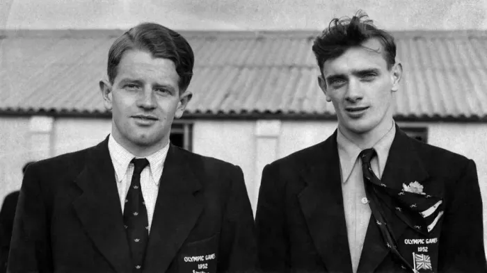 Framed Print : Some of the Olympic team arrive home, John Disley and Chris Chataway leaving Bovingdon Framed Print : Some of the Olympic team arrive home, John Disley and Chris Chataway leaving Bovingdon