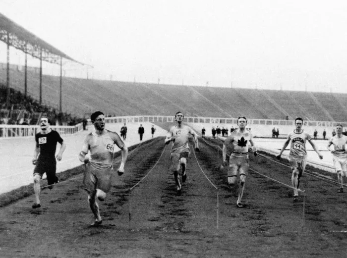 Framed Print : Olympics Games 1908 13th July 1908 the finsh of the 120 yard dash during the Olympic Framed Print : Olympics Games 1908 13th July 1908 the finsh of the 120 yard dash during the Olympic