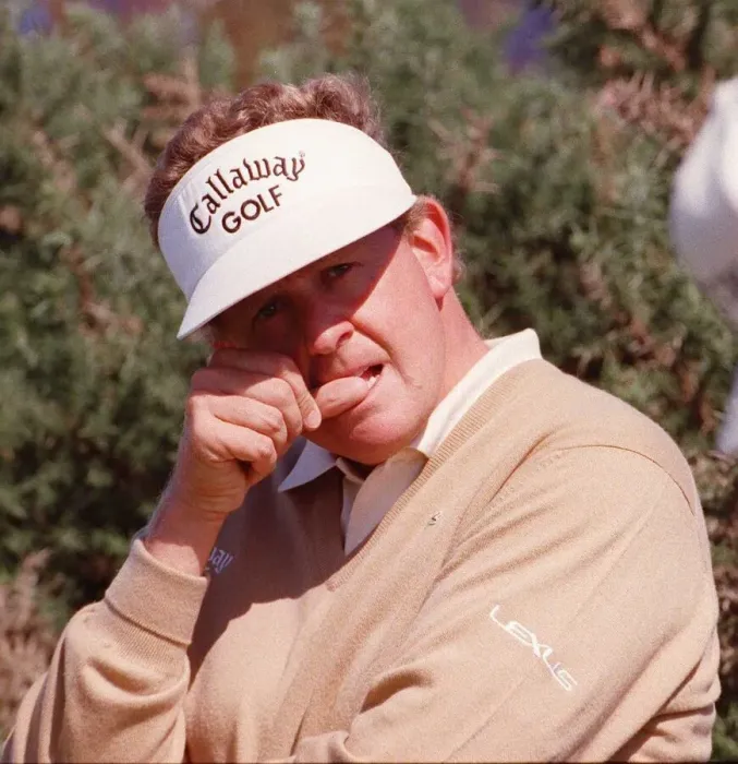 Framed Print : Open Golf Championship Birkdale 1998 Colin Montgomerie bites finger during second round Framed Print : Open Golf Championship Birkdale 1998 Colin Montgomerie bites finger during second round