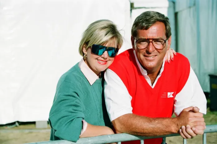 Framed Print : The Open Golf Championship at Turnberry, Scotland. Fuzzy Zoeller with his wife Framed Print : The Open Golf Championship at Turnberry, Scotland. Fuzzy Zoeller with his wife