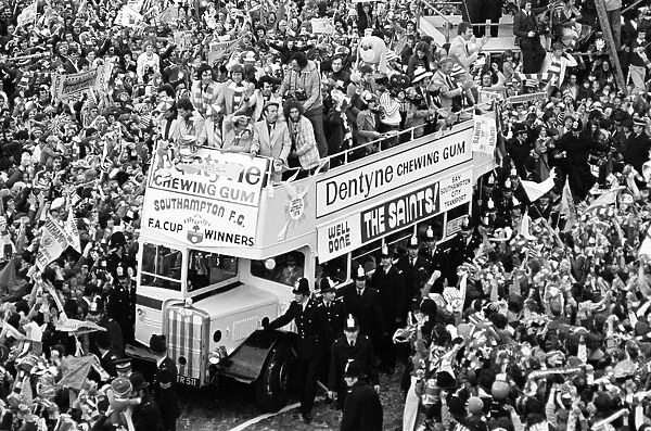 Open Top Parade in Southampton after FA Cup Final Win, Southampton 1-0 Manchester United