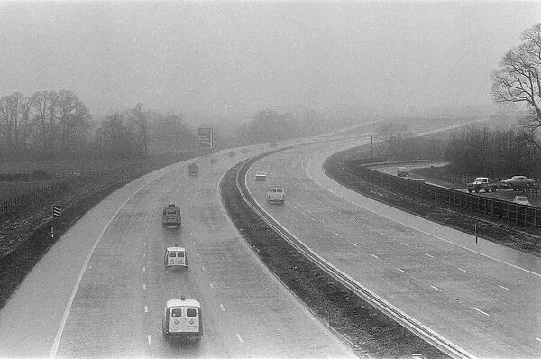 Opening of M4 Motorway 22nd December 1971. With the English section of the motorway
