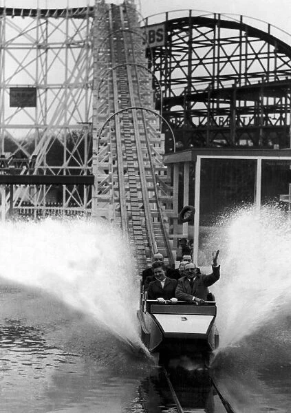 The opening of the new water chute at the Belle Vue Fairground and Gardens