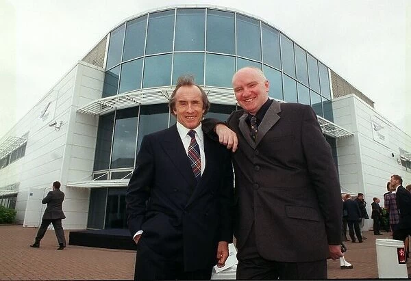 Opening of Stewart Grand Prixs new HQ June 1998 Jackie Stewart with Tom Hunter