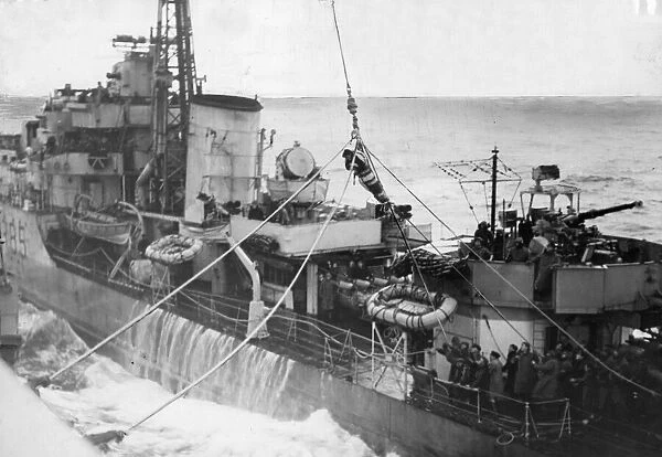 Operation at sea saves sailors life. November 1944, on board the cruiser HMS Berwick