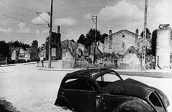 Oradour Sur Glane in South West France - = A memorial to a massacre - The burnt out