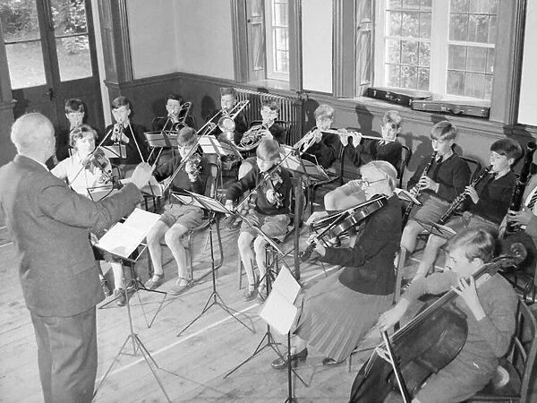 Orchestra rehearsal at St Chads Cathedral School. September 1959